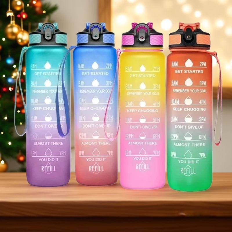 Water Bottles Sipper Bottle For Adults, Kids,Unbreakable Motivational Water Bottle Time Mark Sipper With Straw & Time For Gym Office School Home Water Bottle for Kids  (900ml))