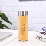 Personalized High quality bamboo Bottle thermos vacuum flask 304 steel grade 450 ml