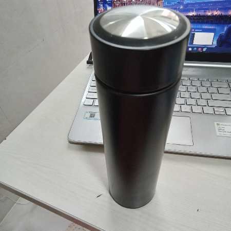 Customized/Personalized Stainless Steel Water Bottle with Non Smart LED Touch Screen, Keep Cold 500 ml (Matte Black)